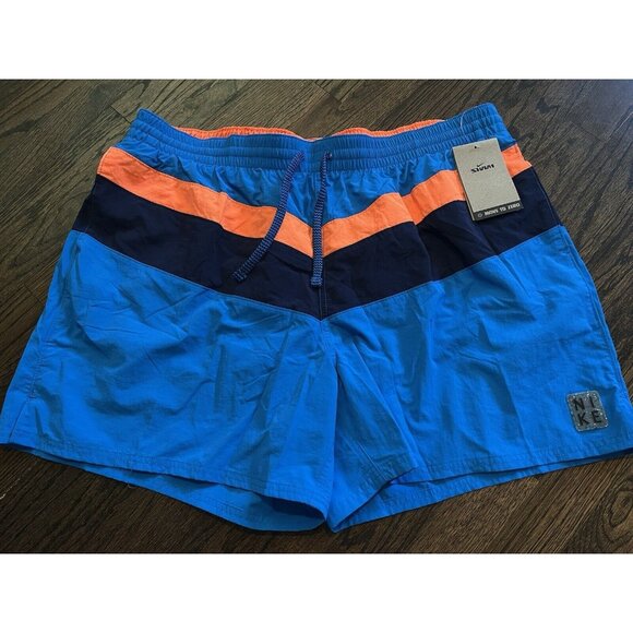 NWT Nike Men's Converge Icon 5" Volley Swim Short Size XXL Blue Orange $64 - Picture 1 of 10
